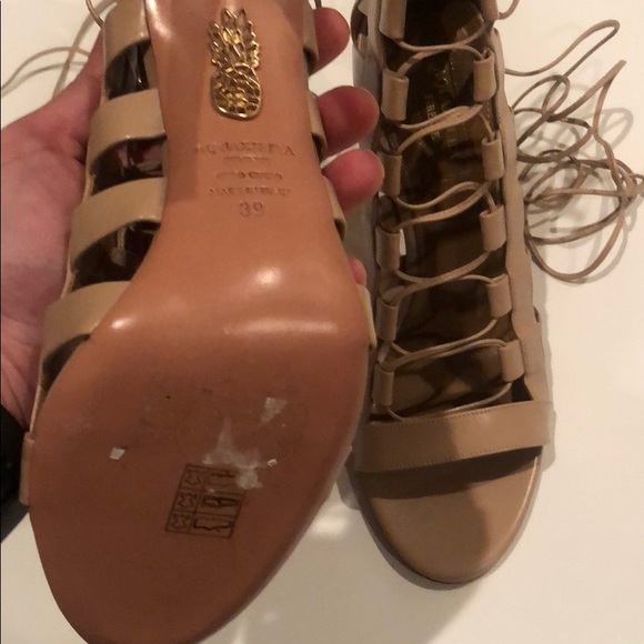 Aquazzura Tie Up Sandals Never Worn Sz. 39 - Picture 4 of 5